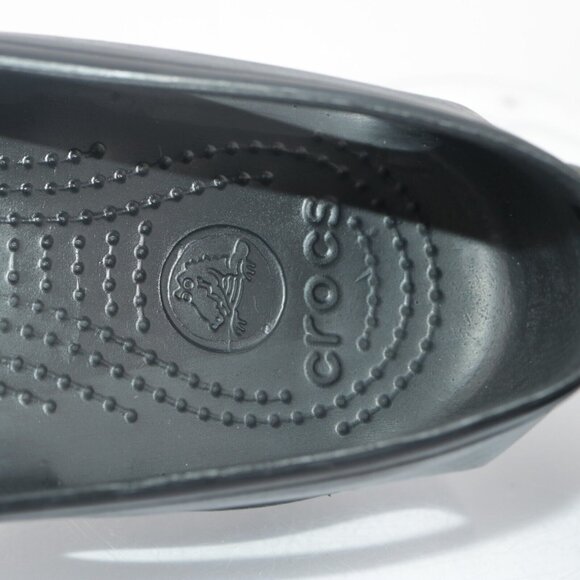 CROCS Womens Kadee Ballet Flat Size 10 Black Slip On Shoe Casual Comfy Beach - Picture 12 of 14